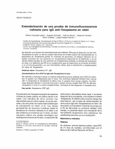 Estandarización de una prueba de inmunofluorescencia indirecta