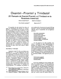 Oxantel-Pirantel y Tinidazol