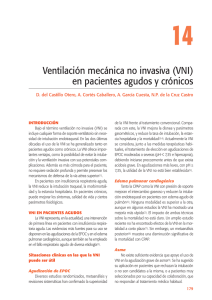 Ventilación mecánica no invasiva (VNI) en pacientes agudos y