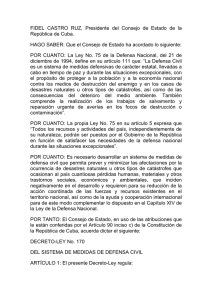 Decreto Ley 170 - Sociedad Cubana de Medicina Veterinaria para