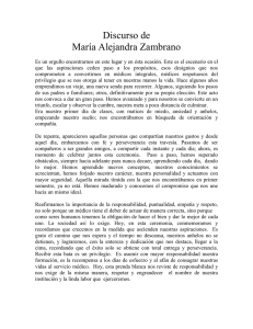 Discurso de María Alejandra Zambrano