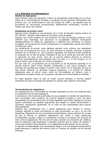 Régimen de permanencia - Universidad de Córdoba