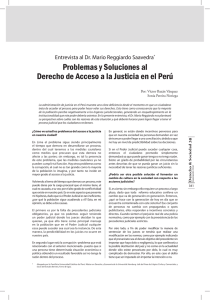 Problemas y Soluciones al Derecho de Acceso a la Justicia en el Perú