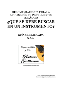 encordadura en instrumentos de púa españoles