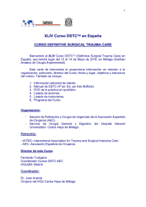 XLIV Curso DSTC™ en España - Asociación Española de Cirujanos