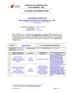 SAE-INS-16-006 - Servicio de Acreditación Ecuatoriano