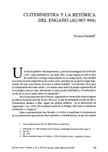CLITEMNESTRA Y LA RETÓRICA DEL ENGAÑO (AG.907-994)
