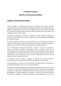PATRÓN DE CALIDAD CENTRO DE EDUCACIÓN SUPERIOR