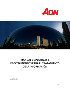manual de politicas y procedimientos para el tratamiento de la