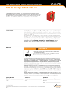Panel de descarga manual Serie 755 30.41-SPAL