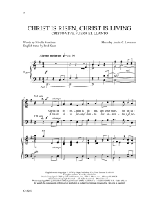 christ is risen, christ is living