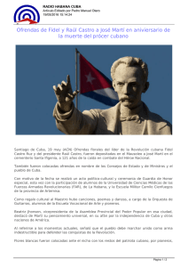 Ofrendas de Fidel y Raúl Castro a José Martí en aniviersario de la