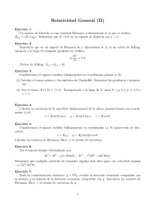 Relatividad General (II)