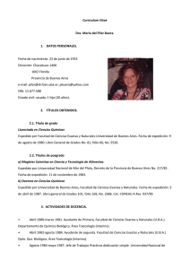 Curriculum Vitae Dra. María del Pilar Buera. 1. DATOS