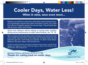 Cooler Days, Water Less! - Western Municipal Water District