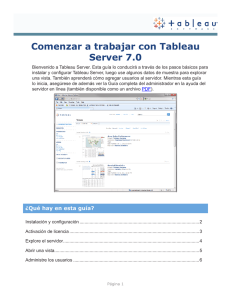 Comenzar a trabajar con Tableau Server 7.0