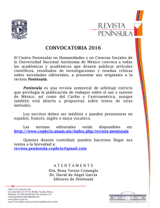 convocatoria 2016 - Centro Peninsular en Humanidades y en