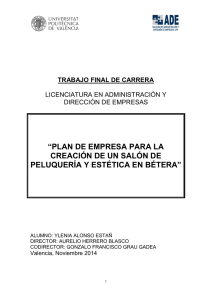 plan de empresa para la creación de un salón de peluquería