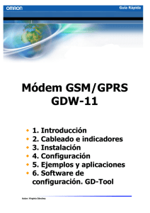 Guía Rápida Módem GSM/GPRS GDW-11