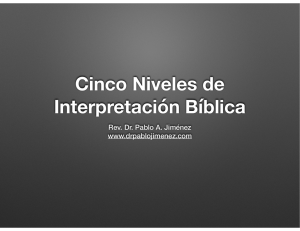 Cinco Niveles de Interpretación Bíblica