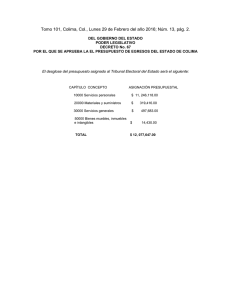 presupuesto de egresos - Tribunal Electoral del Estado de Colima