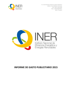 informe de gasto publicitario 2015 - Instituto Nacional de Eficiencia