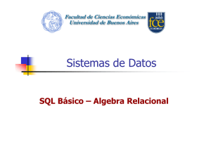 Sistemas de Datos - Algebra relacional