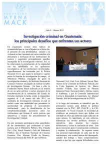 Investigación criminal en Guatemala: los principales desafíos que