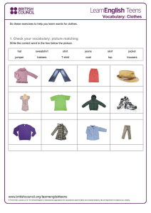 Vocabulary: Clothes - LearnEnglish Teens