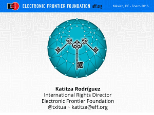 Katitza Rodríguez International Rights Director Electronic Frontier