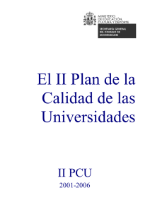 El II Plan de la Calidad de las Universidades