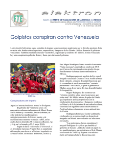 Golpistas conspiran contra Venezuela