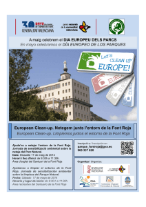 European Clean-up. Netegem junts l`entorn de la Font Roja