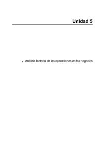 Análisis factorial de las operaciones en los negocios.