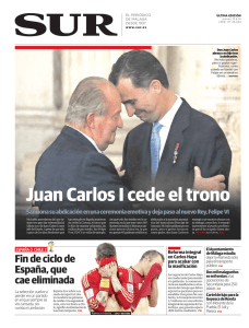 Juan Carlos I cede el trono - Las portadas de Diario SUR