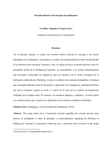 Revisión histórica del concepto de inteligencia Carolina Alejandra