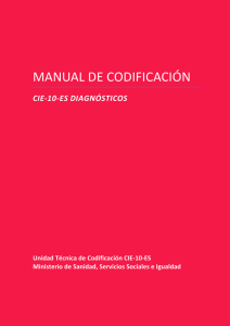 Manual de codificación. CIE-10-ES Diagnósticos