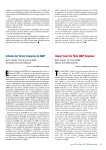 Informe del Tercer Congreso de IGBP Report from the Third IGBP