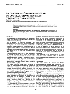 la clasificación internacional de los trastornos mentales y