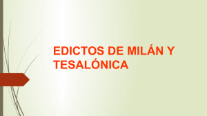 EDICTOS DE MILÁN Y TESALÓNICA