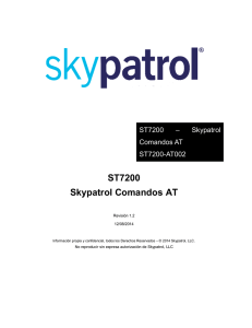 ST7200 Skypatrol Comandos AT - GSM/GPS Skypatrol Equipment