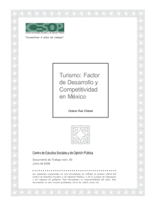 Turismo: Factor de Desarrollo y Competitividad en México