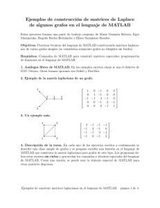 Ejemplos de construcción de matrices de Laplace de algunos grafos