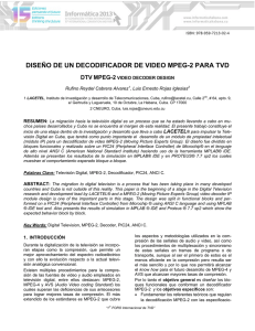 diseño de un decodificador de video mpeg-2 para tvd