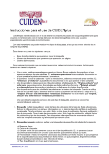 Instrucciones para el uso de CUIDENplus