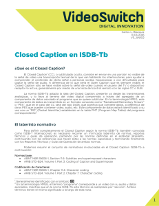 Closed Caption en ISDB-Tb