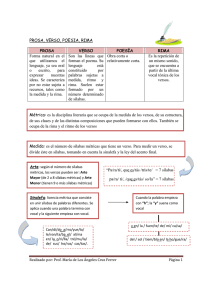 PROSA, VERSO, POESIA, RIMA