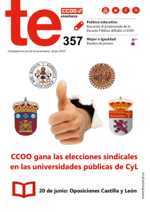 CCOO gana las elecciones sindicales en las universidades públicas