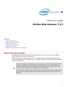 McAfee Web Gateway 7.6.2 Notas de la versión