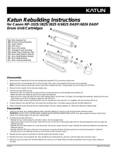 Katun Rebuilding Instructions for Canon NP